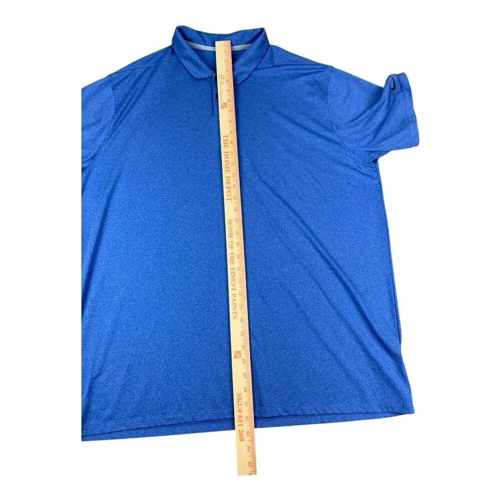 Nike Dri Fit Golf Polo Shirt, Moisture Wicking, Blue, Men's Size 2XL